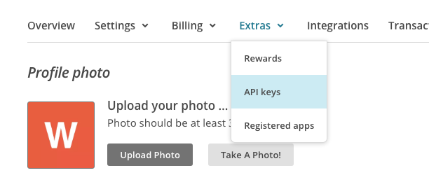 Going to Extras > API keys in MailChimp.