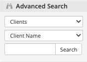 The Advanced Search in the Admin Area Sidebar