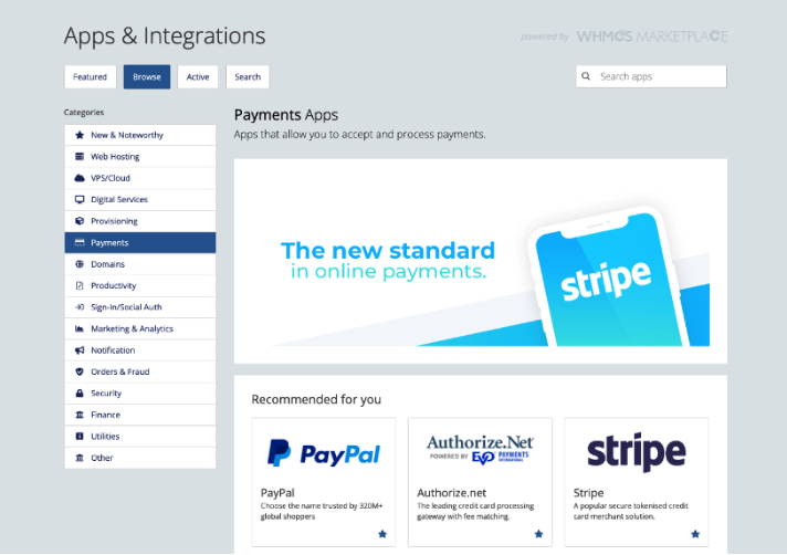 Payment Gateways in Apps & Integrations