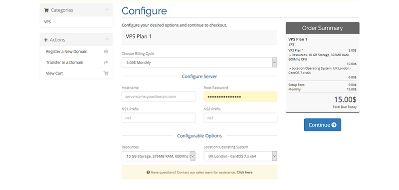 Configuring VPS.net in the Shopping Cart