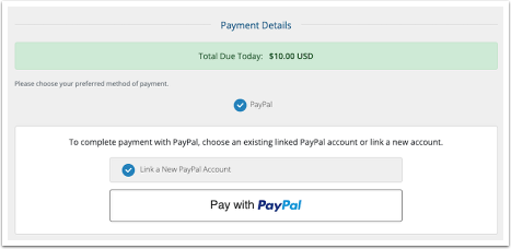 Paying with PayPal Payments in the Client Area
