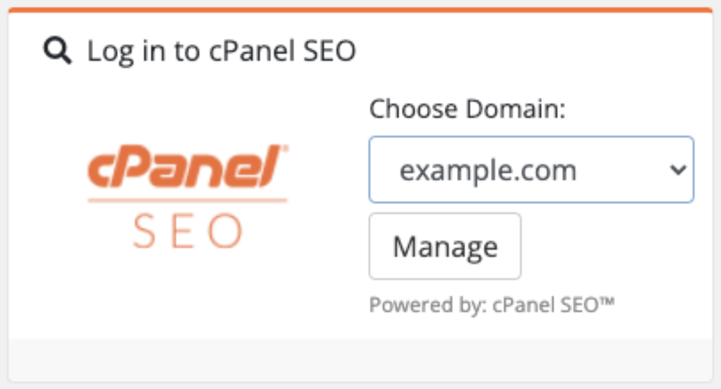 Log in to cPanel SEO in the Client Area