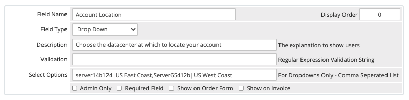 Adding a custom field with a display name