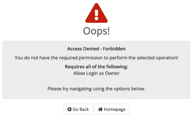 Access Denied - Forbidden errors.