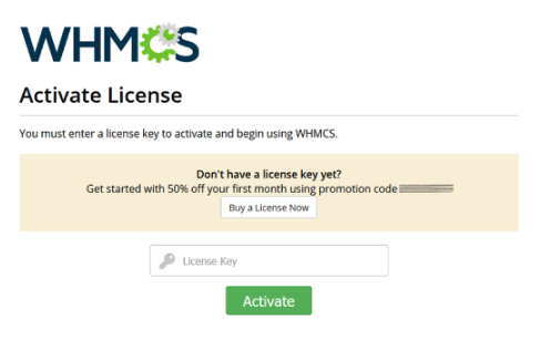 Activating your WHMCS license.