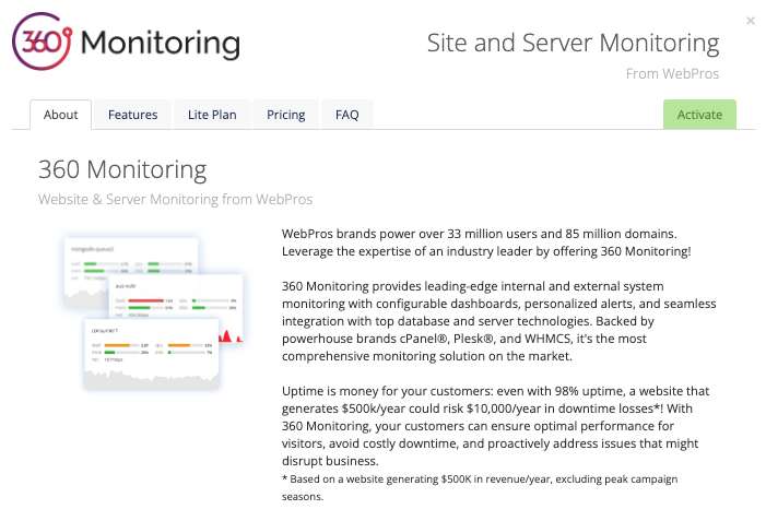 Activating the service provider in MarketConnect.