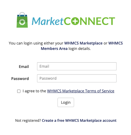 Logging in to MarketConnect