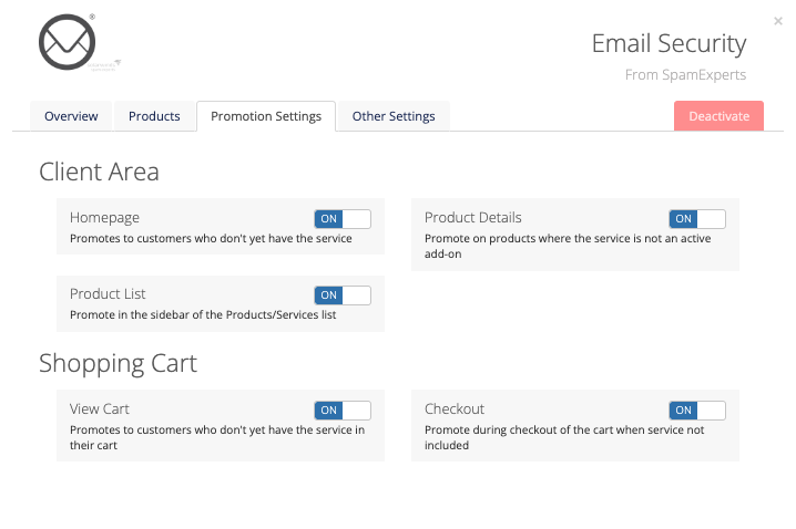 Managing Products for marketgoo in MarketConnect.