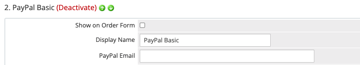 Configuring PayPal Basic in Payment Gateways