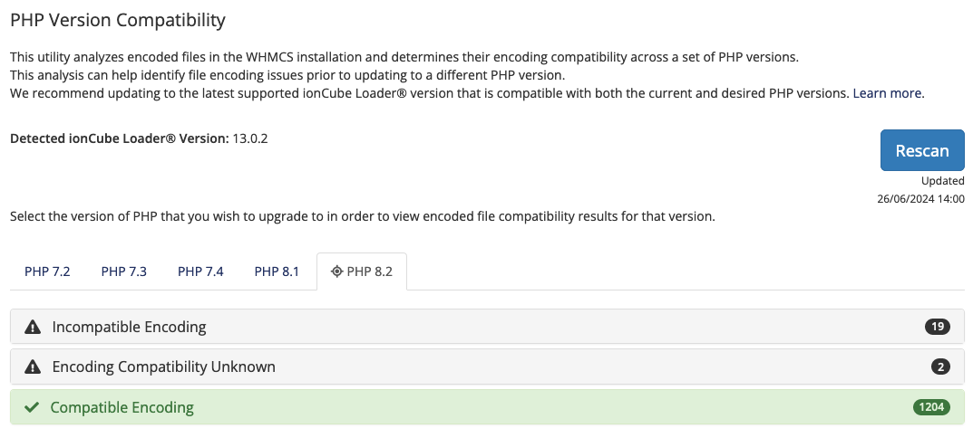 The PHP Version Compatibility Tool