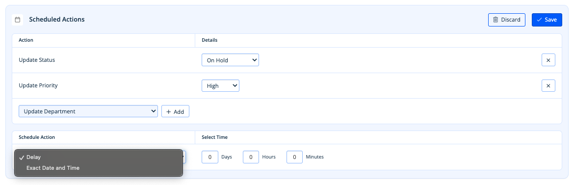 Choosing the type of scheduling to use